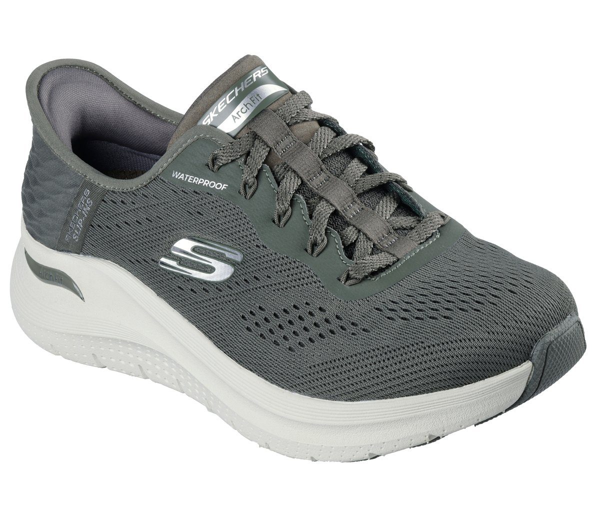 Skechers Skechers Slip-ins Waterproof: Arch Fit 2.0 – Morning Mist – Olijf (150337-OLV)
