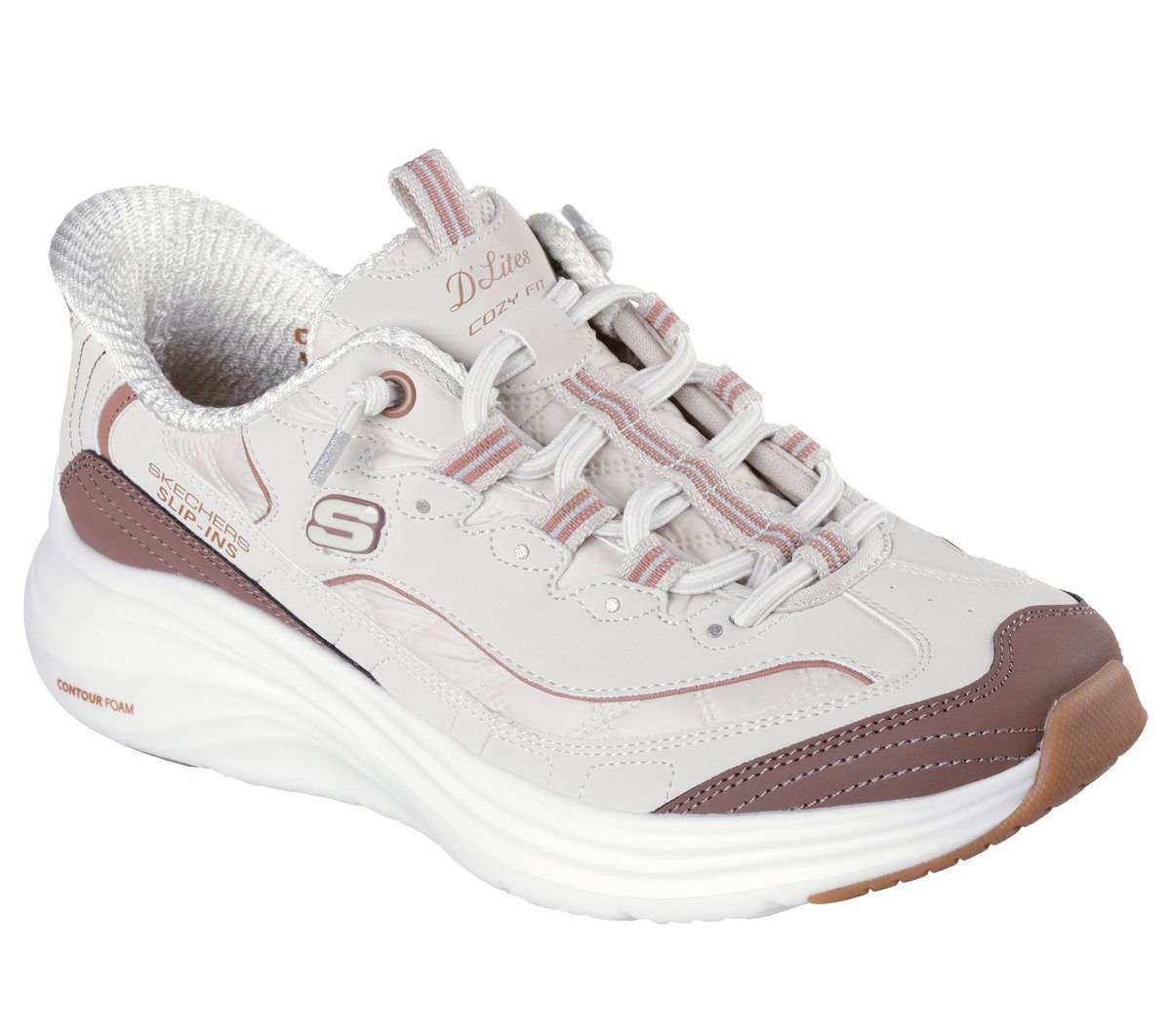Skechers Skechers Slip-ins: Contour Foam – Cozy Fit Sweet Nostalgia – Natuurlijk / Bruin (150412-NTBR)