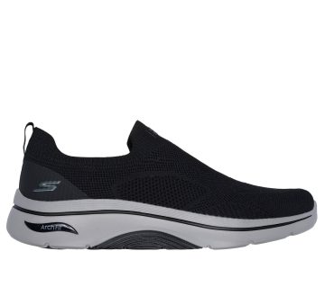 Skechers GO WALK Arch Fit 2.0 – Knitted Relief – Zwart / Grijs (216517-BKGY)