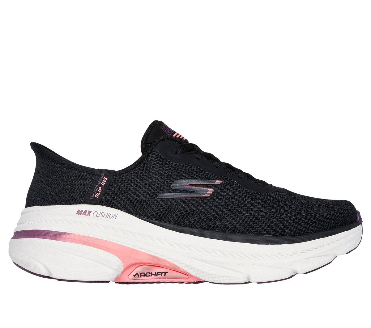 Skechers Skechers Slip-ins: Max Cushioning Arch Fit 2.0 – Antilles – Zwart / Roze (128947-BKPK)