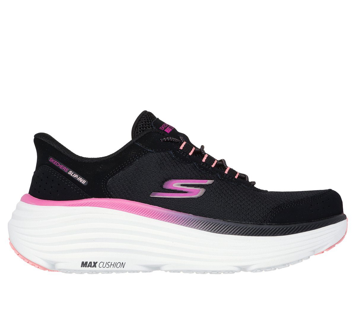 Skechers Skechers Slip-ins: Max Cushioning Endeavour – Cardova – Zwart / Roze (129474-BKPK)