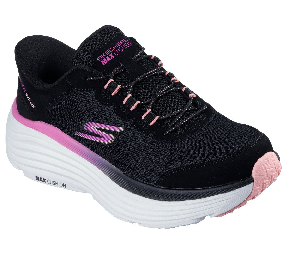 Skechers Skechers Slip-ins: Max Cushioning Endeavour – Cardova – Zwart / Roze (129474-BKPK)