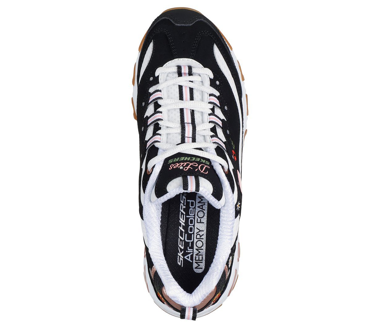 Skechers D’Lites – Spring Bloom – Zwart / Wit (150553-BKW)