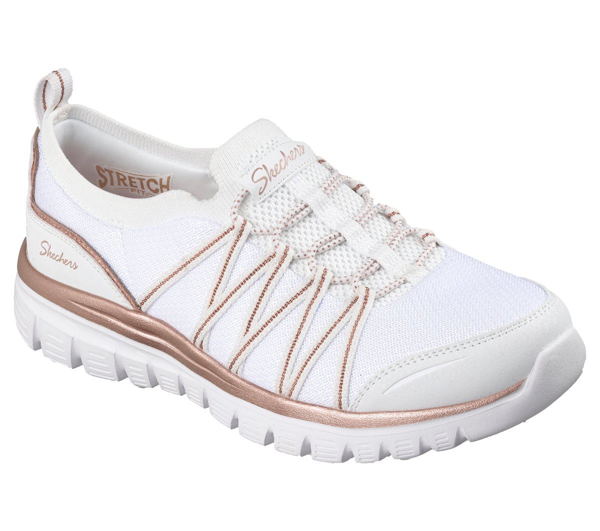 Skechers Graceful – Purecrush – Wit / Roos Goud (100888-WTRG)