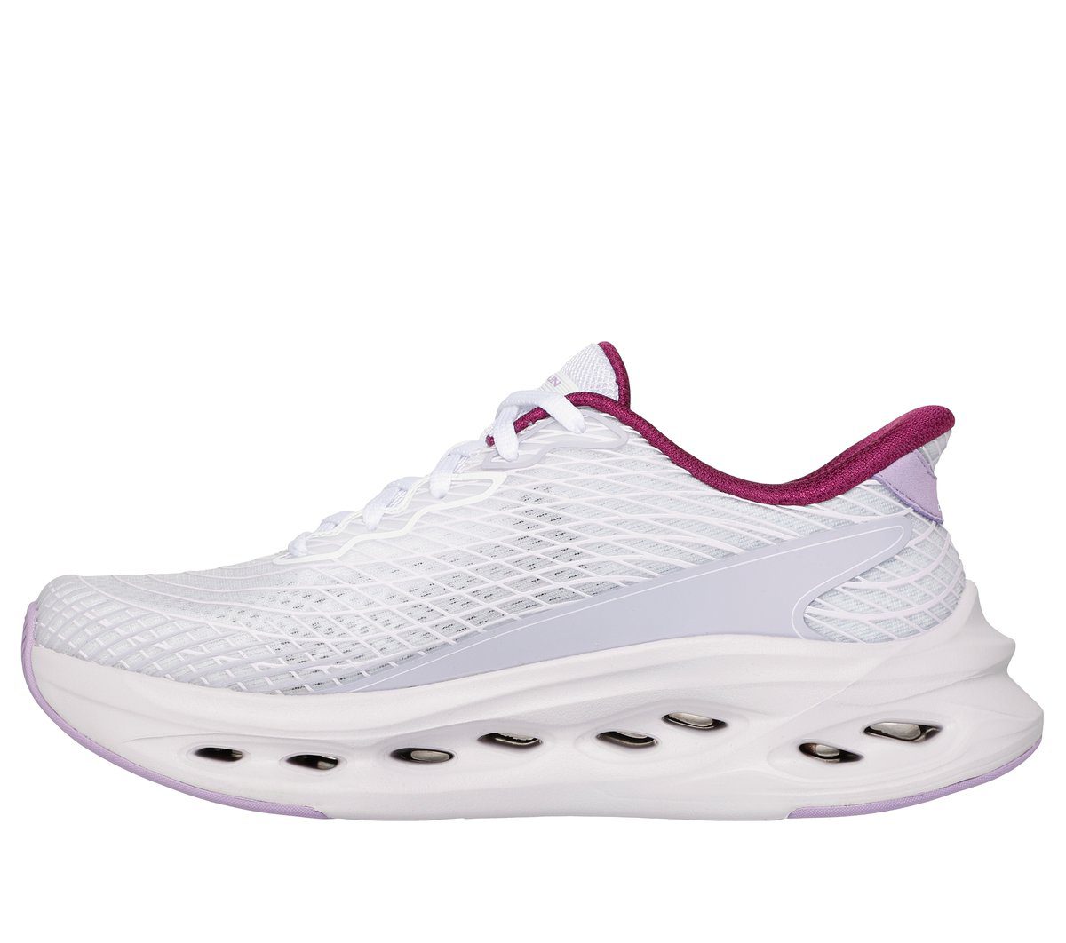 Skechers Skechers Slip-ins: Max Cushioning Glide-Step – Sapphire – Wit / Lavendel (129404-WLV)