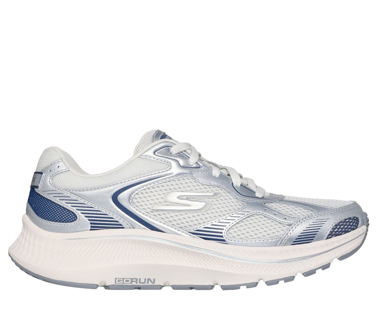 Skechers GO RUN Consistent 2.0 – Volt – Zilver / Marine (128633-SLNV)