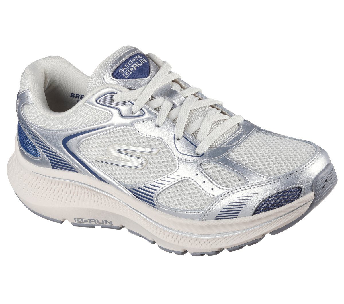 Skechers GO RUN Consistent 2.0 – Volt – Zilver / Marine (128633-SLNV)