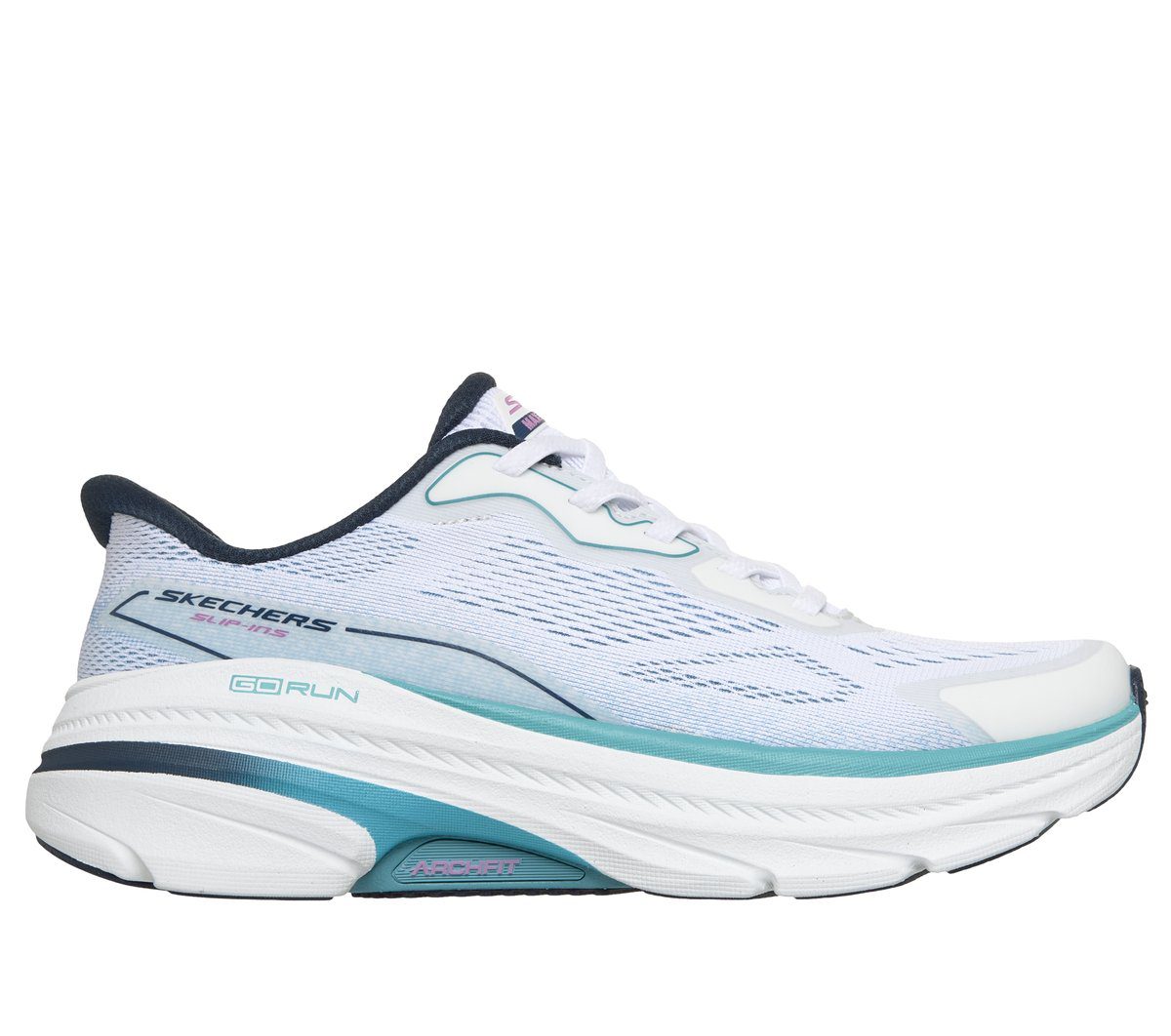 Skechers Skechers Slip-ins: Max Cushioning Arch Fit 2.0 – Azusah – Wit / Aqua (128965-WAQ)