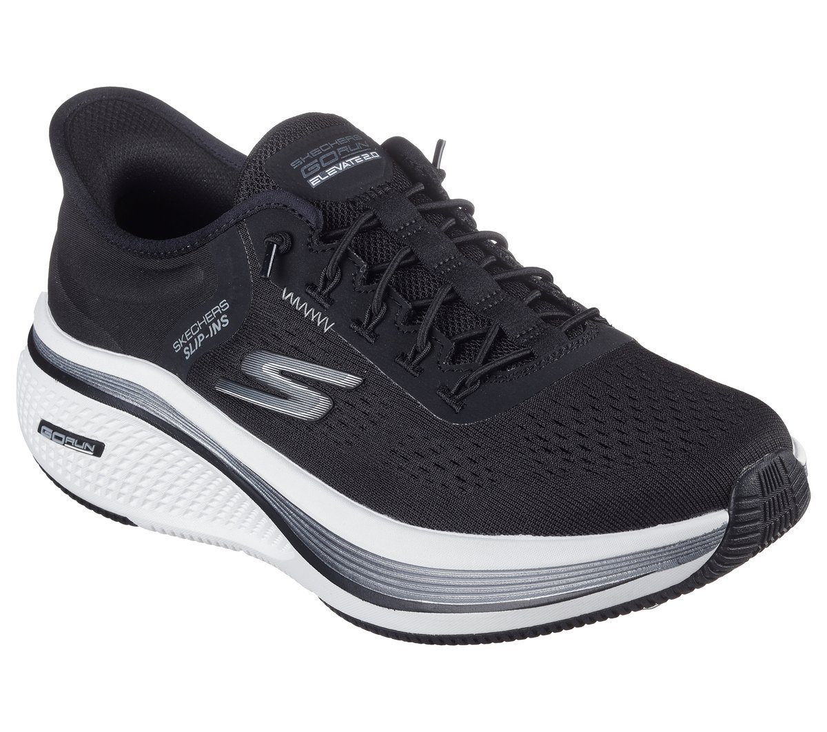Skechers Skechers Slip-ins: GO RUN Elevate 2.0 – Banyan – Zwart / Wit (129006-BKW)